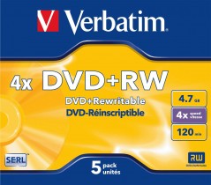 DVD+RW 4,7GB 4X 5er JC