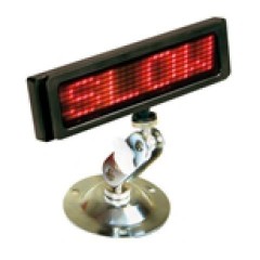 LED Laufschriftpanel rot, 12V, 15 x 4 cm, mit Sockel und Fernbed