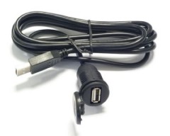 USB Einbaubuchse mit Kabel, Kabellnge ca. 1,8 m