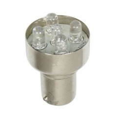 BA15S, R10W LED-Lampe, 24V, 5 weie LEDs