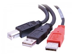 Kabel / 2 m USB 2.0 2 AM/MINI-B M Y-CBL 